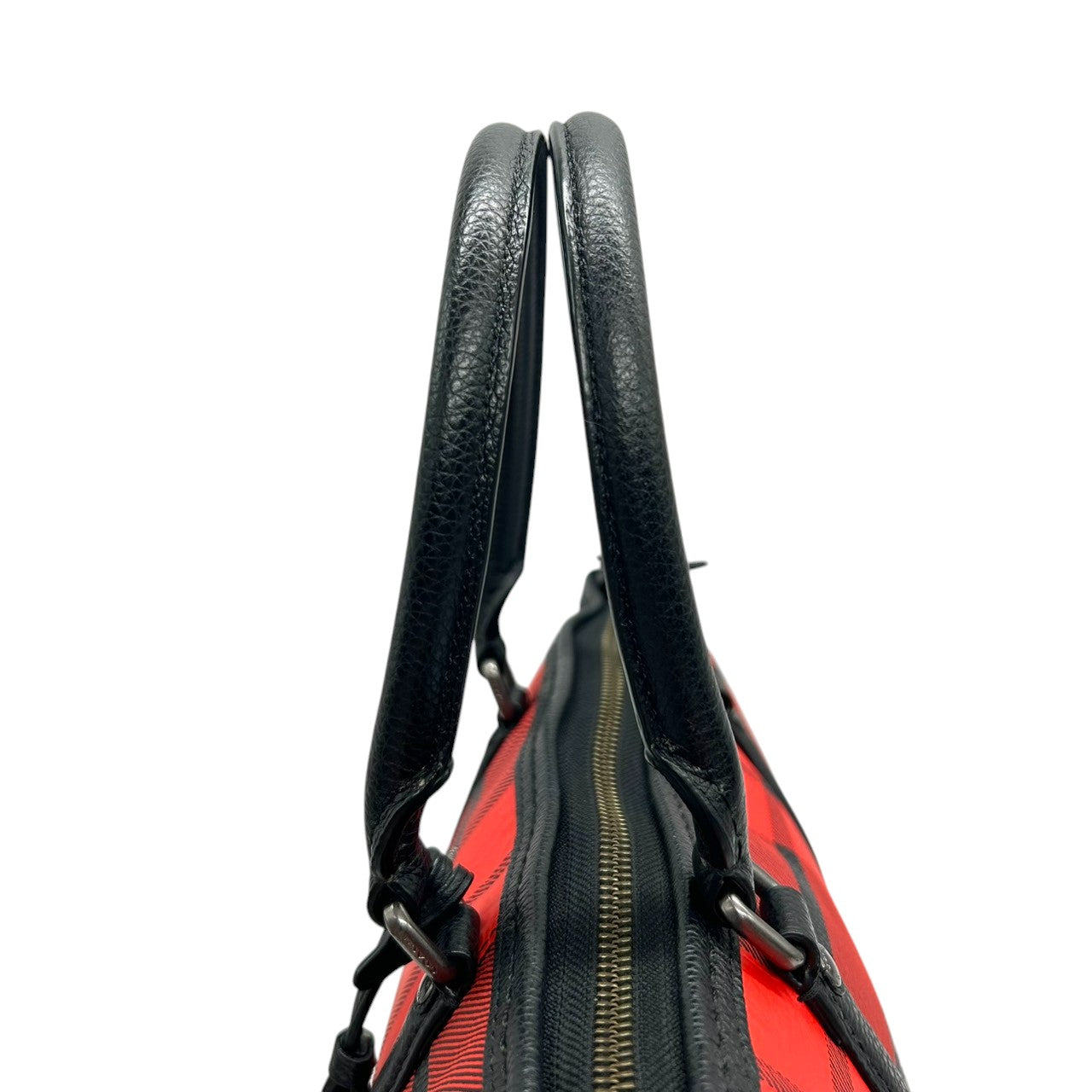 【美品】コーチ COACH 2WAY ハンドバッグ ショルダーバッグ 斜め掛け可 自立可 バッファローチェック チェック柄 レッド ブラック 赤 黒 レザー 本革 36114 カジュアル エレガント クラシック ビンテージ 上品 鞄 カバン レディース U1