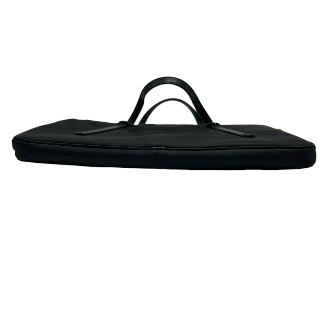 【美品】マークジェイコブス MARC JACOBS PCケース PCバッグ ブリーフケース 2WAY ショルダーバッグ ナイロン レザー ブラック 黒 ゴールドロゴ 軽量 薄型 スリム A4 ノートパソコン 通勤 通学 ビジネス 社外ストラップ付 U3