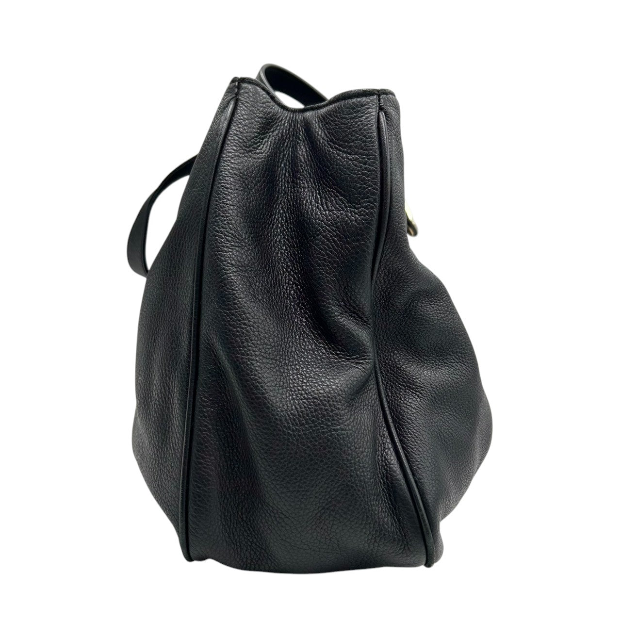 【美品】マイケルコース Michael Kors トートバッグ ショルダーバッグ 肩掛け チェーン レザー 本革 ブラック 黒 ゴールド金具 MKロゴ サークルロゴ A4収納可 大容量 エレガント 通勤 通学 ビジネス レディース 鞄 カバン s3