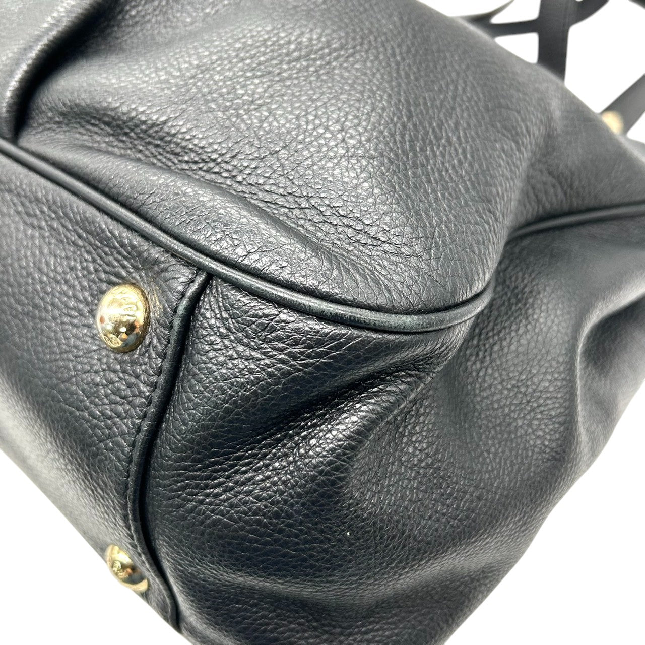 【美品】マイケルコース Michael Kors トートバッグ ショルダーバッグ 肩掛け チェーン レザー 本革 ブラック 黒 ゴールド金具 MKロゴ サークルロゴ A4収納可 大容量 エレガント 通勤 通学 ビジネス レディース 鞄 カバン s3