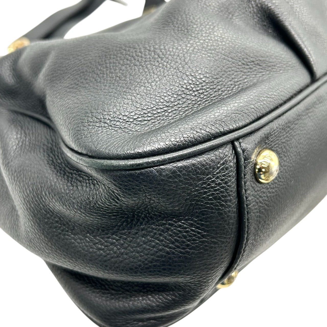 【美品】マイケルコース Michael Kors トートバッグ ショルダーバッグ 肩掛け チェーン レザー 本革 ブラック 黒 ゴールド金具 MKロゴ サークルロゴ A4収納可 大容量 エレガント 通勤 通学 ビジネス レディース 鞄 カバン s3