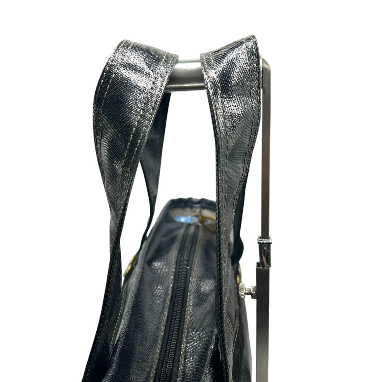 【良品】マークジェイコブス MARC JACOBS トートバッグ ワンショルダー PVC スエード ネイビー 紺 デニム調 スタッズ A4収納可 大容量 軽量 カジュアル 通学 通勤 レディース メンズ ユニセックス 鞄 カバン s8