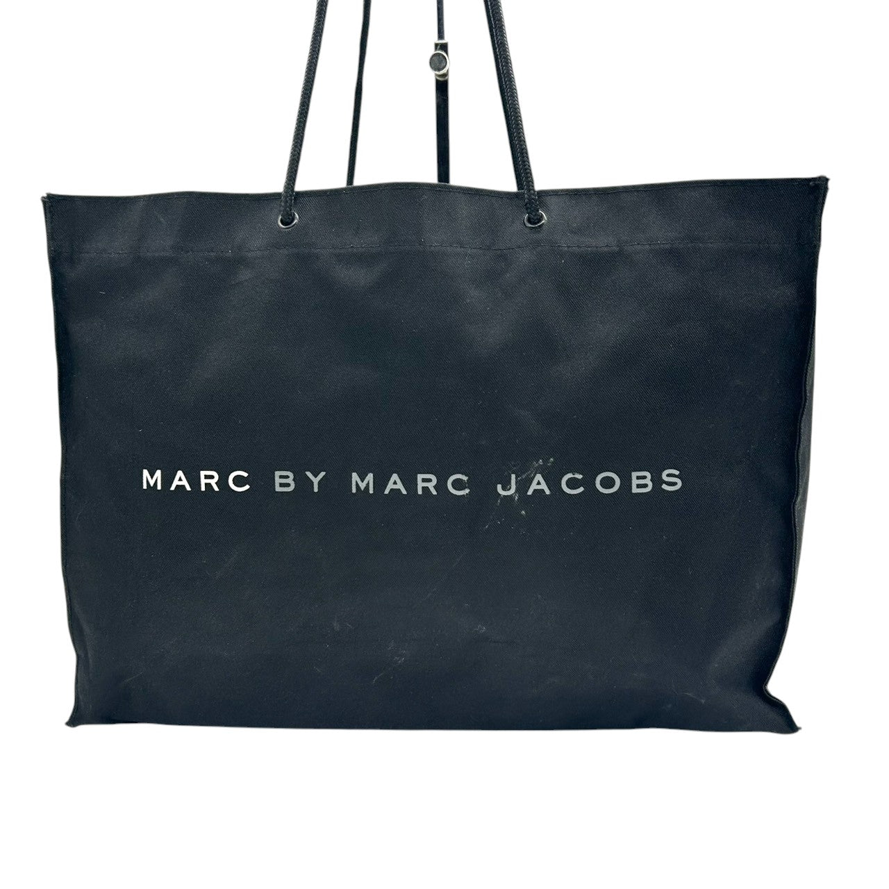 【良品】マークバイマークジェイコブス MARC BY MARC JACOBS トートバッグ 肩掛け ワンショルダー ロゴ ナイロン キャンバス ブラック 黒 A4収納可 軽量 大容量 エコバッグ 通学 通勤 マザーズバッグ レディース s8