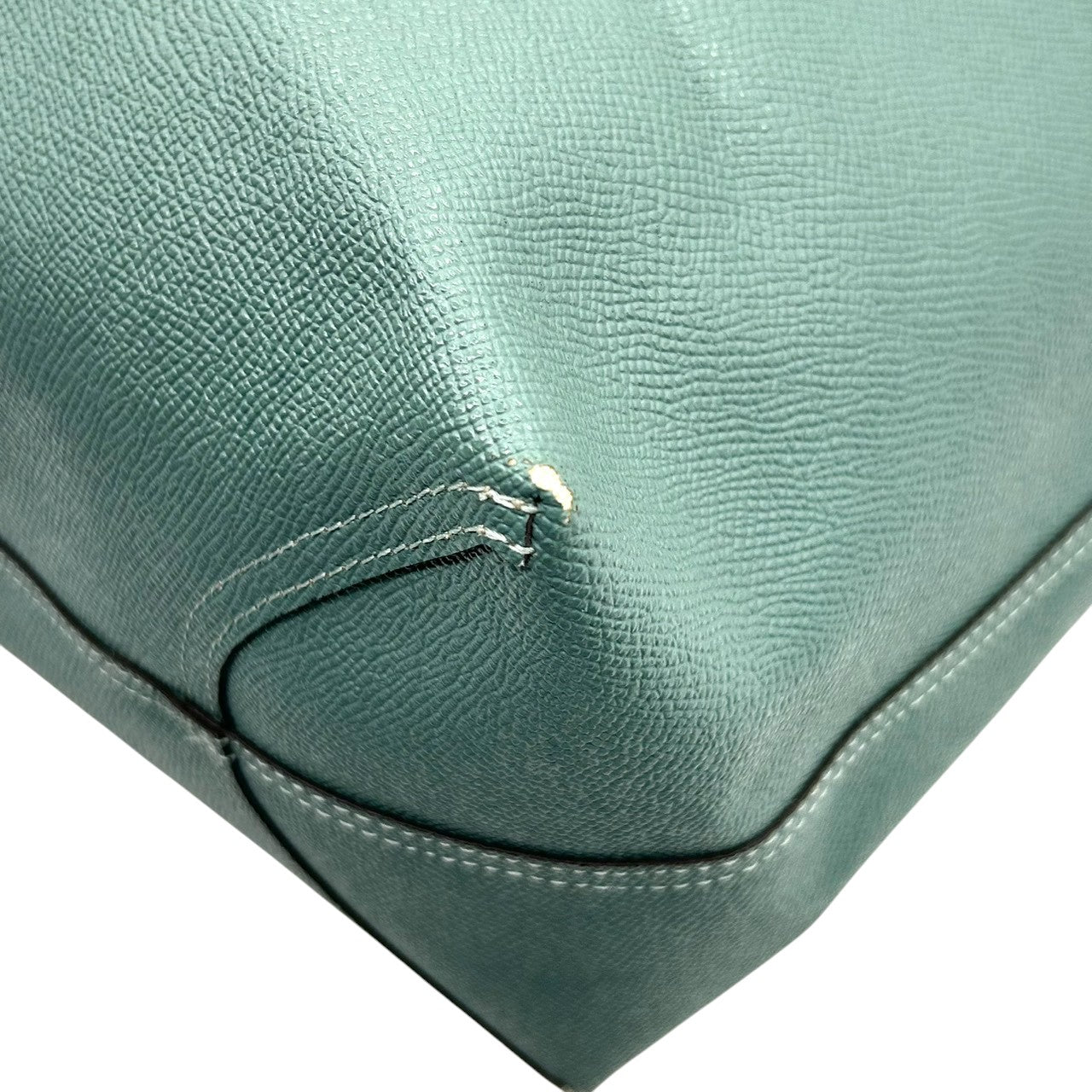 【良品】コーチ COACH シティ トートバッグ ショルダーバッグ 肩掛け リバーシブル PVC レザー シグネチャー グリーン 緑 ミント A4収納可 大容量 軽量 通勤 通学 ビジネス レディース 鞄 カバン s8