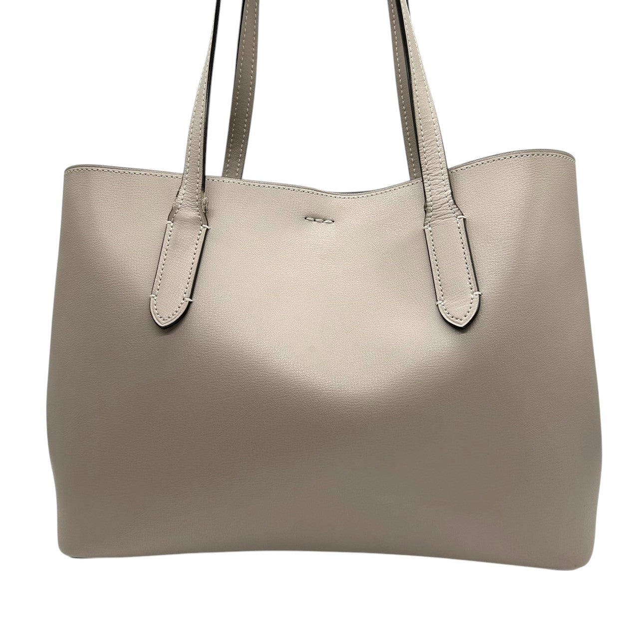 【良品】コーチ COACH アベニュー トートバッグ ショルダーバッグ 2WAY 斜め掛け 肩掛け A4収納可 大容量 レザー 本革 グレー グレージュ ダブルフェイス 軽量 通勤 通学 ビジネス レディース 鞄 カバン s7