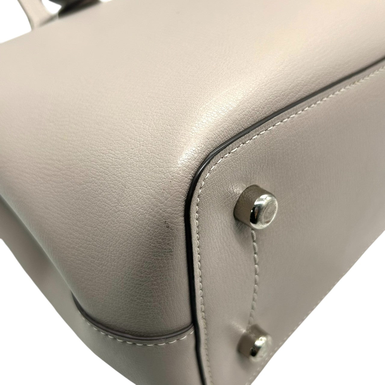 【良品】コーチ COACH アベニュー トートバッグ ショルダーバッグ 2WAY 斜め掛け 肩掛け A4収納可 大容量 レザー 本革 グレー グレージュ ダブルフェイス 軽量 通勤 通学 ビジネス レディース 鞄 カバン s7