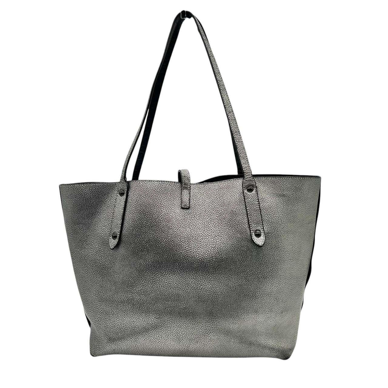 コーチ COACH マーケット トート 37756 トートバッグ ショルダーバッグ 肩掛け ワンショルダー A4収納可 大容量 メタリック レザー 本革 シルバー 銀 ガンメタル金具 ターンロック 通勤 通学 レディース 鞄 カバン スタイリッシュ s7