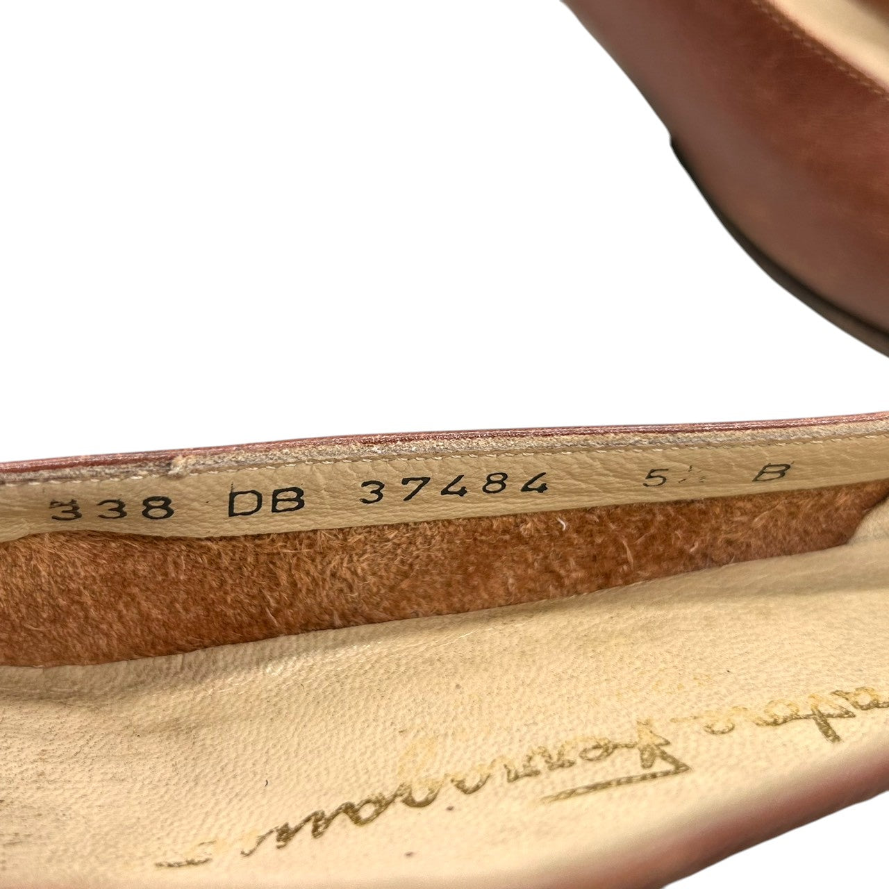 【訳あり】サルヴァトーレ フェラガモ Salvatore Ferragamo パンプス ヴァラ リボン レザー 本革 ブラウン 茶色 5 1/2 23cm ヴィンテージ レトロ レディース 婦人靴 イタリア製 リペアベース CT1