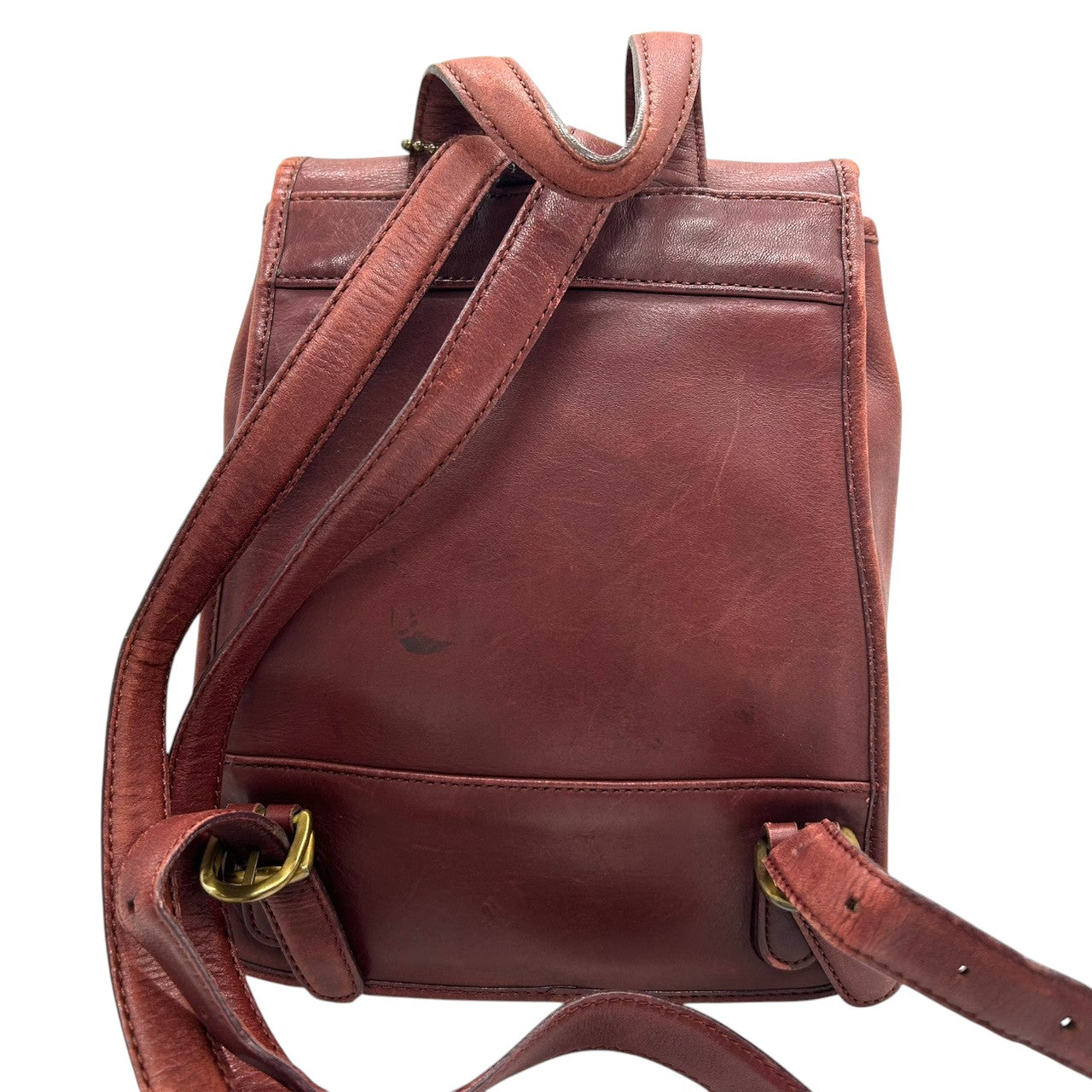 【希少】コーチ COACH オールドコーチ リュックサック バックパック デイパック ミニリュック ターンロック グラブタンレザー 本革 ブラウン 茶色 101-78 9960 韓国製 ヴィンテージ レトロ レディース 鞄 カバン s6