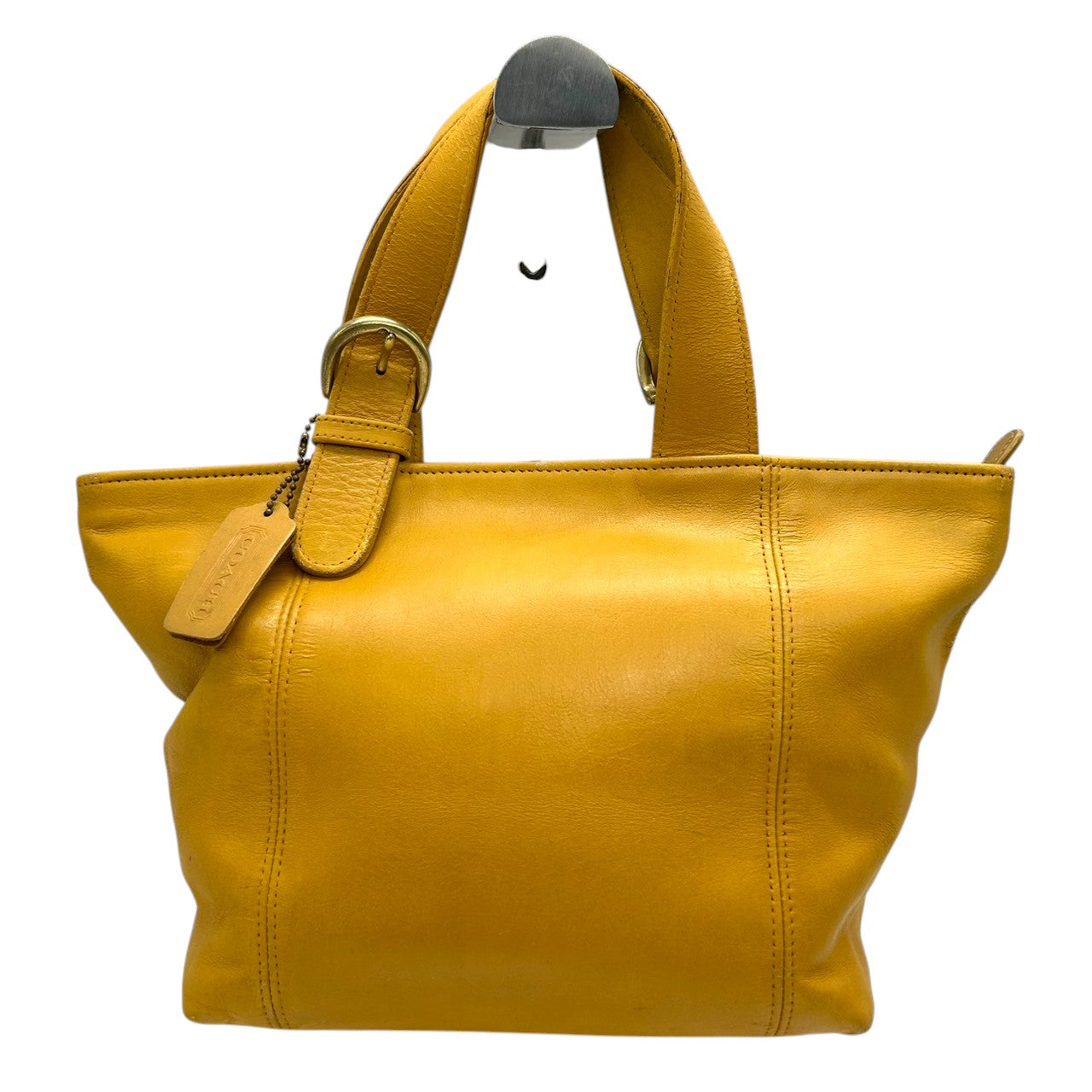 【良品】コーチ COACH ソーホー レザー トートバッグ ハンドバッグ イエロー 黄色 マスタード 本革 9544 ヴィンテージ レトロ シンプル 軽量 カジュアル デイリー レディース 鞄 カバン s6