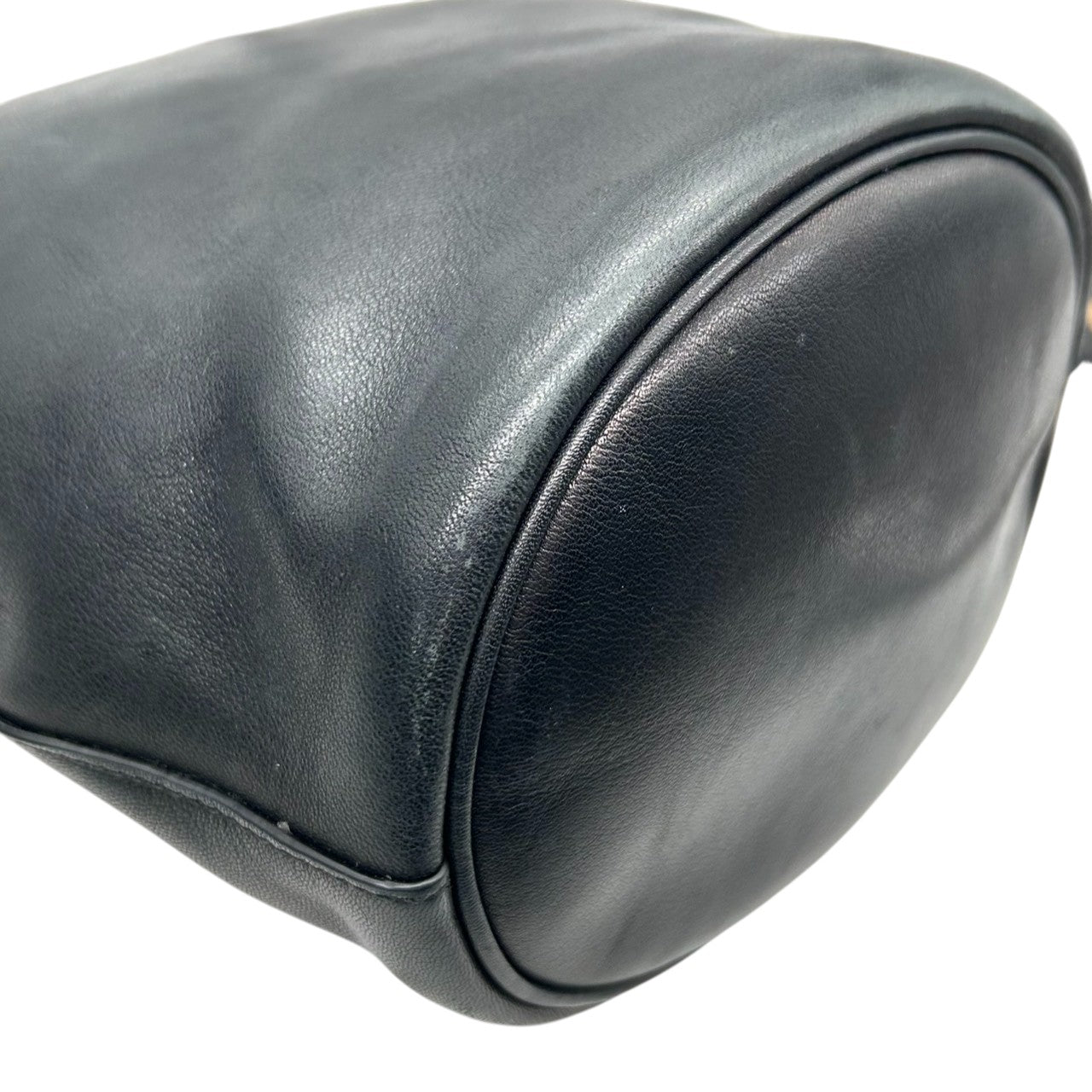 【美品】コーチ COACH ショルダーバッグ 32281 レザー 本革 ブラック 黒 斜め掛け可 ビンテージ クラシック エレガント レディース バケツ型 ダッフル 巾着 シンプル ミニバッグ 鞄 ポーチ ポシェット ロゴ 型押し ブリーカー ギフト s9
