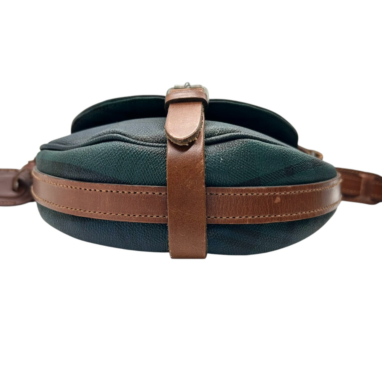 【良品】ポロ ラルフローレン Polo Ralph Lauren ショルダーバッグ 斜め掛け ポシェット ブラックウォッチ チェック PVC レザー グリーン ネイビー 茶 ヴィンテージ レトロ クラシック トラッド レディース 鞄 カバン s8