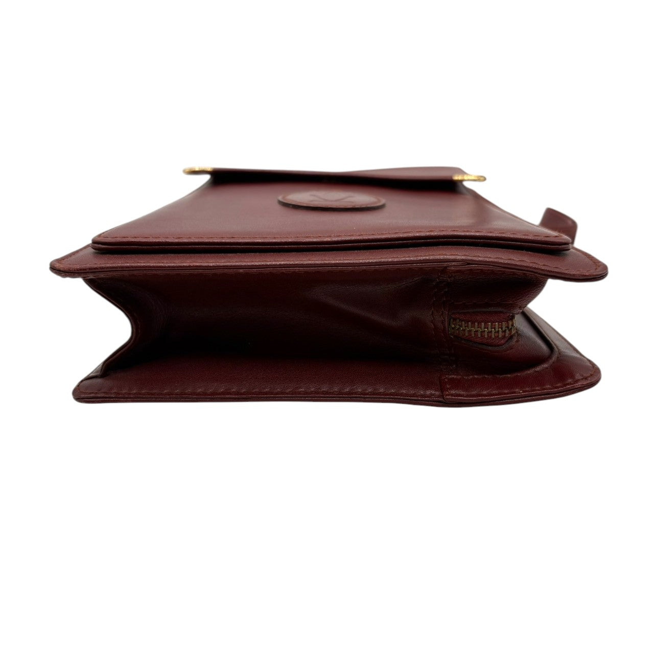 カルティエ Cartier マストライン クラッチバッグ ボルドー ワインレッド レザー 本革 ゴールド 金具 ヴィンテージ ビンテージ レトロ クラシック エレガント ギャランティカード付き 美品 高級 希少 パーティー 2C ロゴ ユニセックス 鞄 i