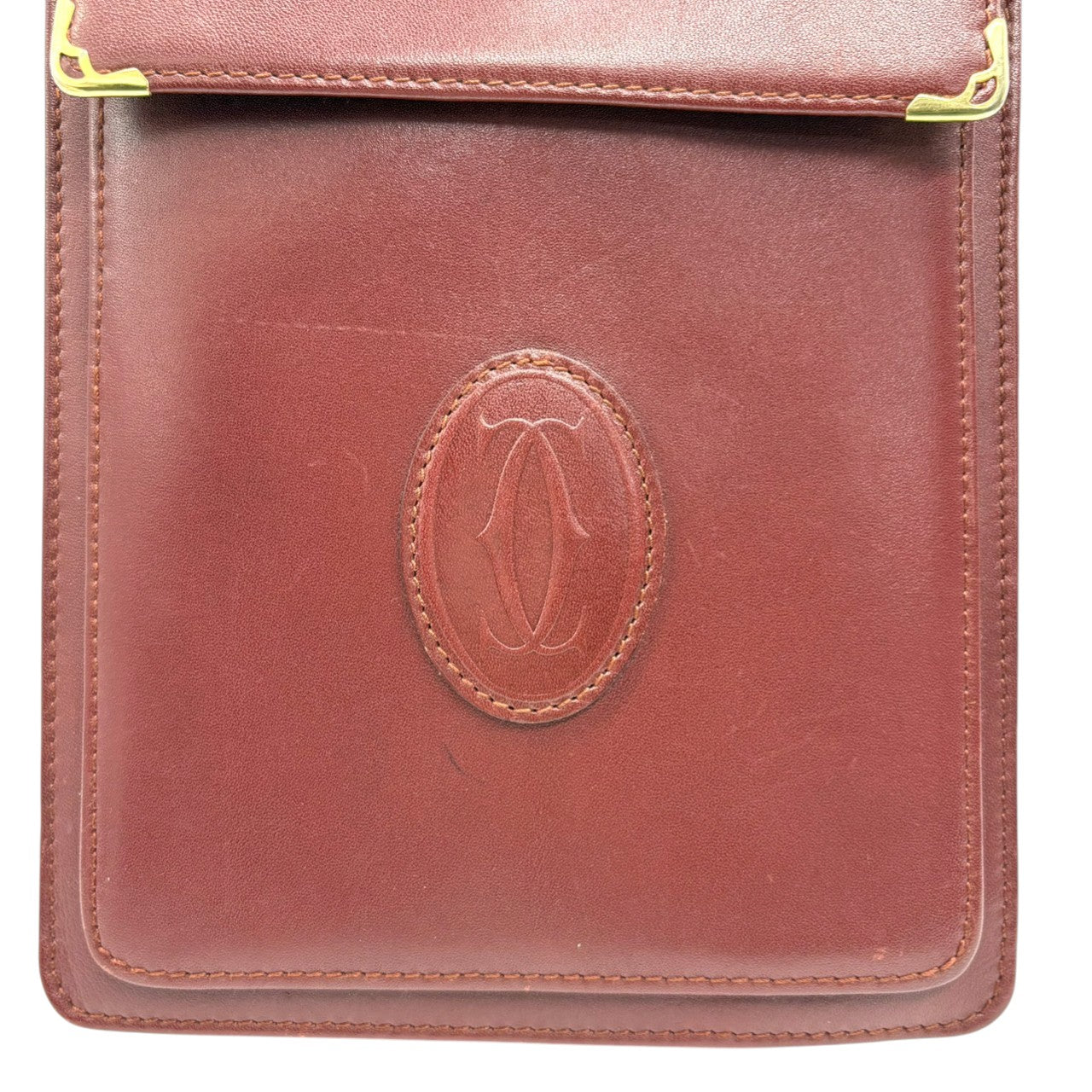 カルティエ Cartier マストライン クラッチバッグ ボルドー ワインレッド レザー 本革 ゴールド 金具 ヴィンテージ ビンテージ レトロ クラシック エレガント ギャランティカード付き 美品 高級 希少 パーティー 2C ロゴ ユニセックス 鞄 i