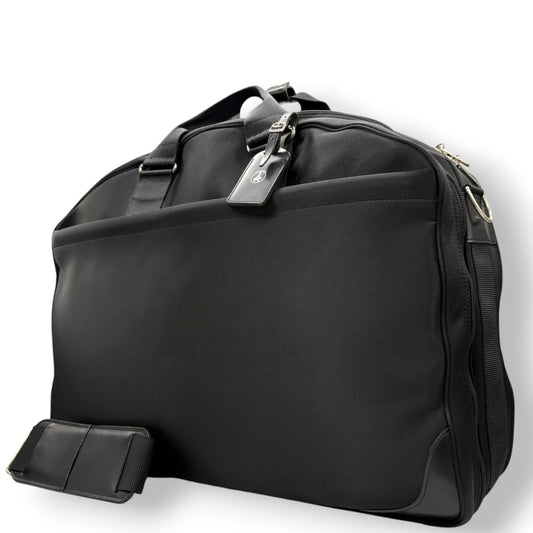 ポーター PORTER 吉田カバン ガーメントバッグ 2WAY ナイロン ブラック 黒 ショルダー 斜め掛け可 スーツ 収納 出張 冠婚葬祭 ビジネス トラベル 旅行 大容量 軽量 メンズ レディース ユニセックス 日本製 美品 クラシック エレガント 鞄 カバン 状態良好 丈夫 定番 0108JB032 X