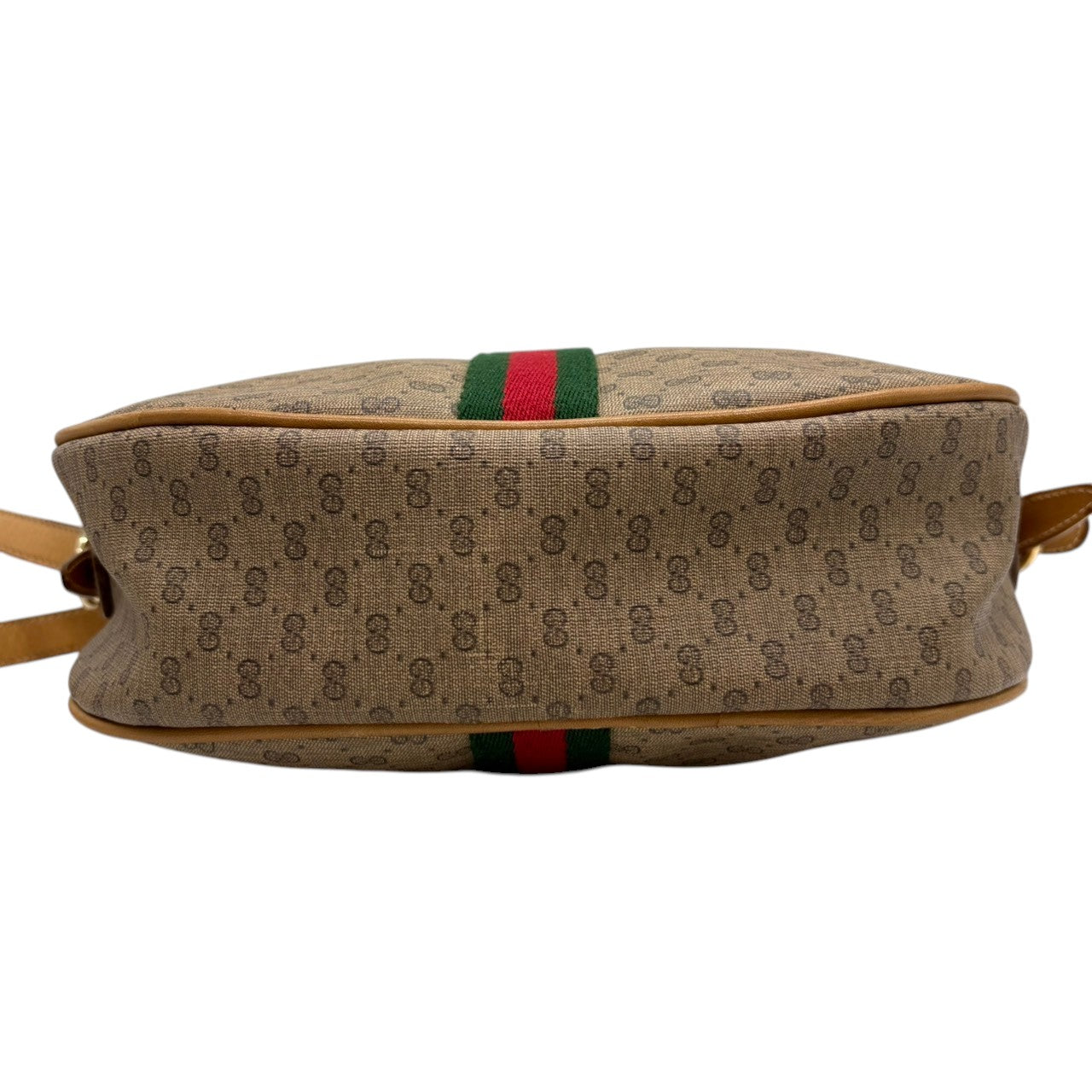 グッチ GUCCI オールドグッチ ショルダーバッグ クロスボディ 斜め掛け可 マイクロGG シェリーライン PVC レザー ブラウン 茶 ゴールド金具 ヴィンテージ ビンテージ クラシック エレガント 希少 レア カバン 鞄 レディース お出かけ Q