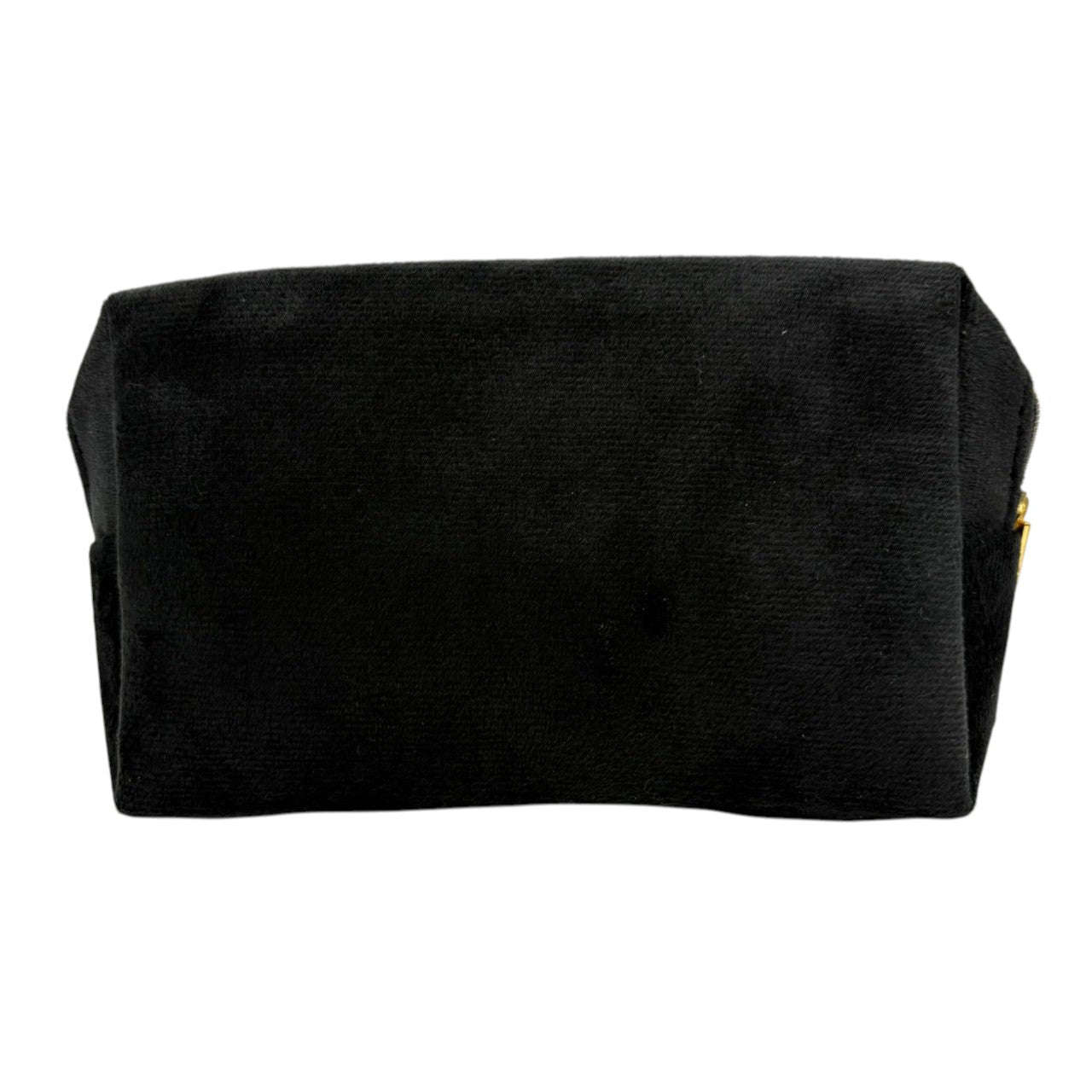 極美品 イヴサンローラン Yves Saint Laurent YSL ポーチ 化粧ポーチ コスメポーチ メイクポーチ 小物入れ ベロア ブラック 黒 ゴールド金具 ビッグロゴ 刺繍 クラシック エレガント ヴィンテージ ビンテージ 希少 レア w2