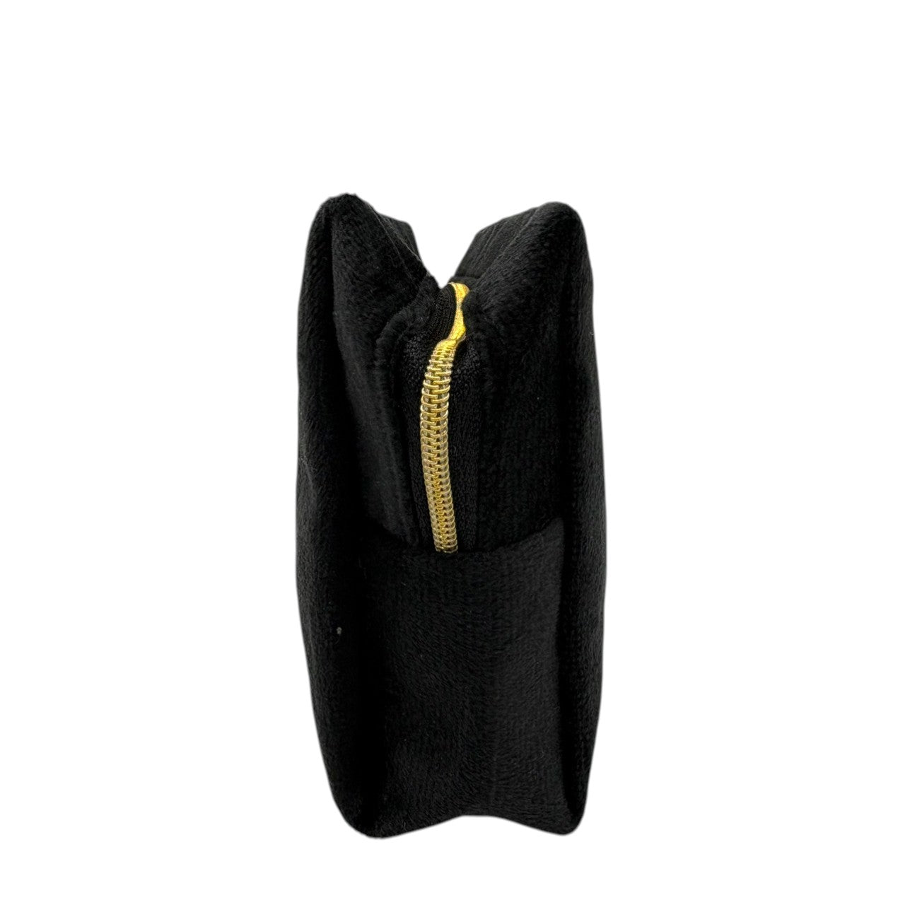 極美品 イヴサンローラン Yves Saint Laurent YSL ポーチ 化粧ポーチ コスメポーチ メイクポーチ 小物入れ ベロア ブラック 黒 ゴールド金具 ビッグロゴ 刺繍 クラシック エレガント ヴィンテージ ビンテージ 希少 レア w2