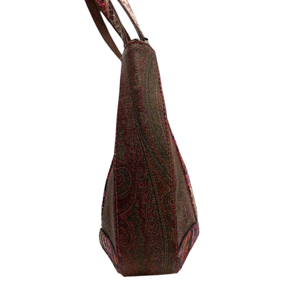 エトロ ETRO ハンドバッグ ワンショルダーバッグ ペイズリー柄 マルチカラー 型押しレザー 本革 ゴールド金具 クラシック エレガント 自立可 鞄 カバン レディース 上品 高級 お出かけ 行事 参観日 二次会 パーティー 希少 美品 s15