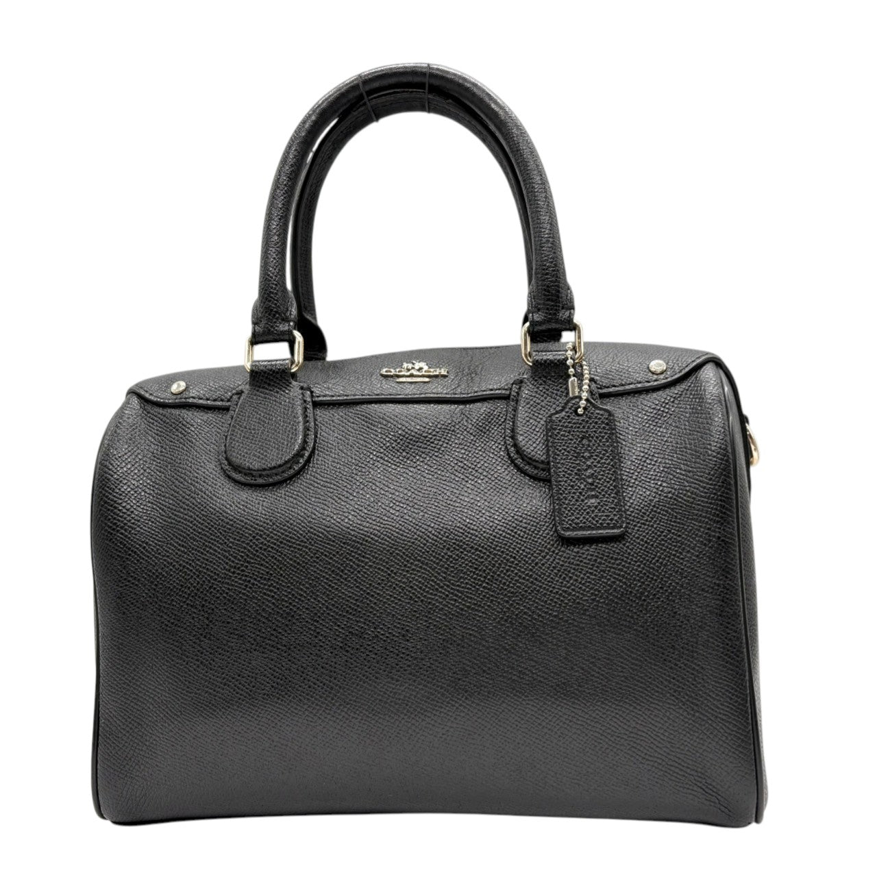 コーチ COACH 2WAY ハンドバッグ ショルダーバッグ ミニボストンバッグ ベネット サッチェル レザー 本革 ブラック 黒 ゴールド金具 斜め掛け可 自立可 クラシック エレガント 鞄 カバン レディース 上品 高級感 お出かけ 行事 s9