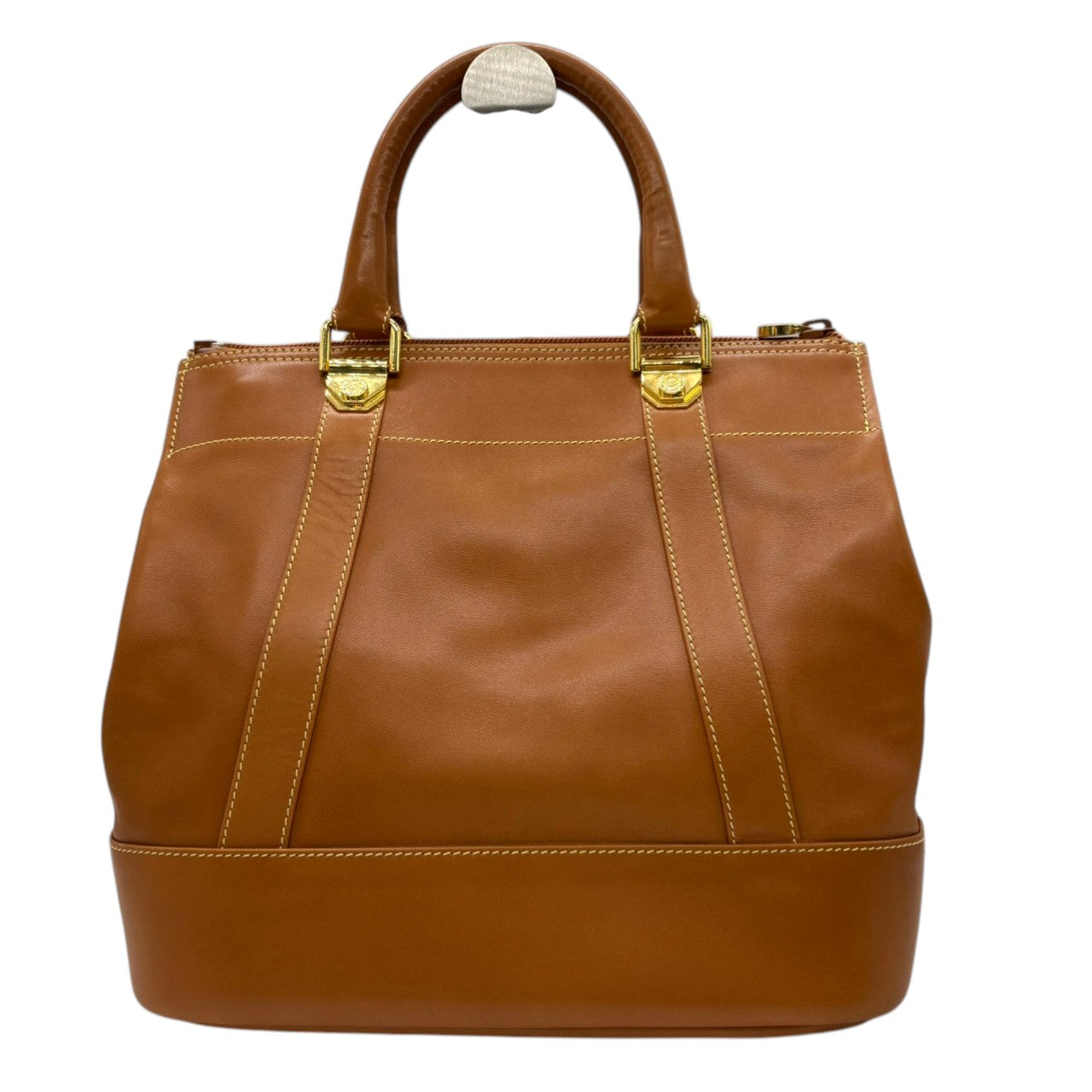 ロエベ LOEWE ハンドバッグ トートバッグ レザー 本革 ブラウン 茶色 キャメル アナグラム 型押し ロゴ ゴールド金具 ヴィンテージ ビンテージ クラシック エレガント 鞄 カバン 手提げ レディース 上品 高級 お出かけ 普段使い 通勤 通学 i