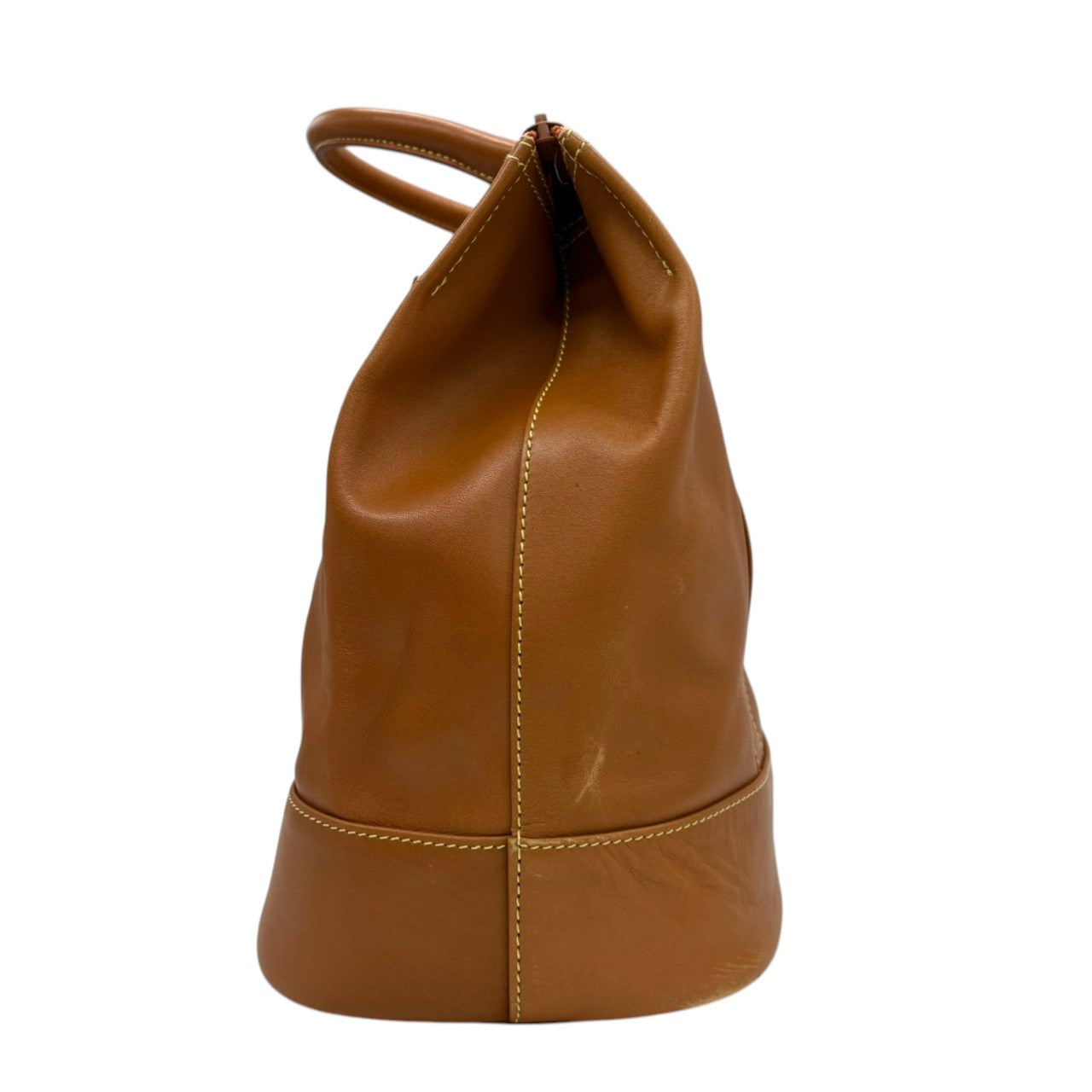 ロエベ LOEWE ハンドバッグ トートバッグ レザー 本革 ブラウン 茶色 キャメル アナグラム 型押し ロゴ ゴールド金具 ヴィンテージ ビンテージ クラシック エレガント 鞄 カバン 手提げ レディース 上品 高級 お出かけ 普段使い 通勤 通学 i