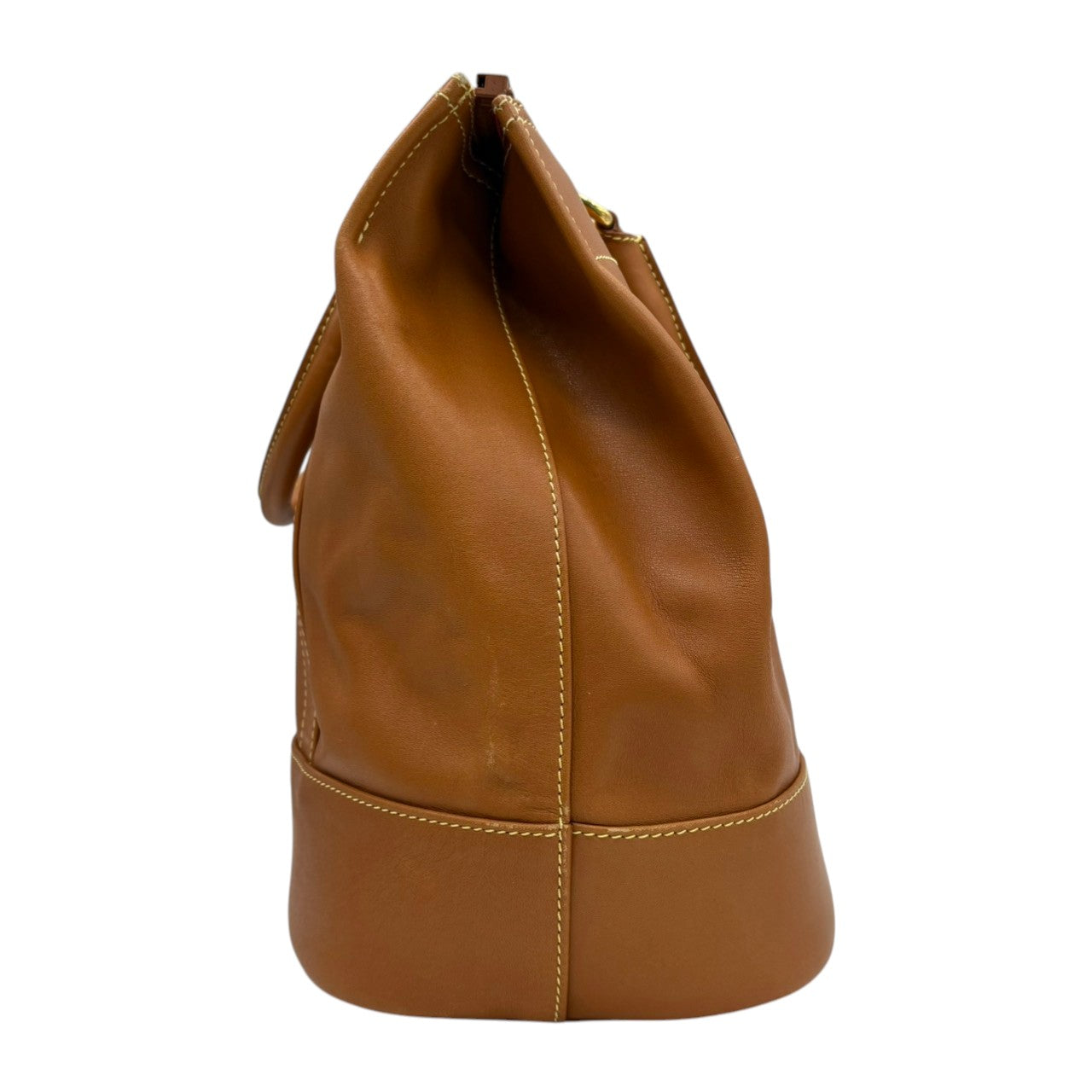 ロエベ LOEWE ハンドバッグ トートバッグ レザー 本革 ブラウン 茶色 キャメル アナグラム 型押し ロゴ ゴールド金具 ヴィンテージ ビンテージ クラシック エレガント 鞄 カバン 手提げ レディース 上品 高級 お出かけ 普段使い 通勤 通学 i