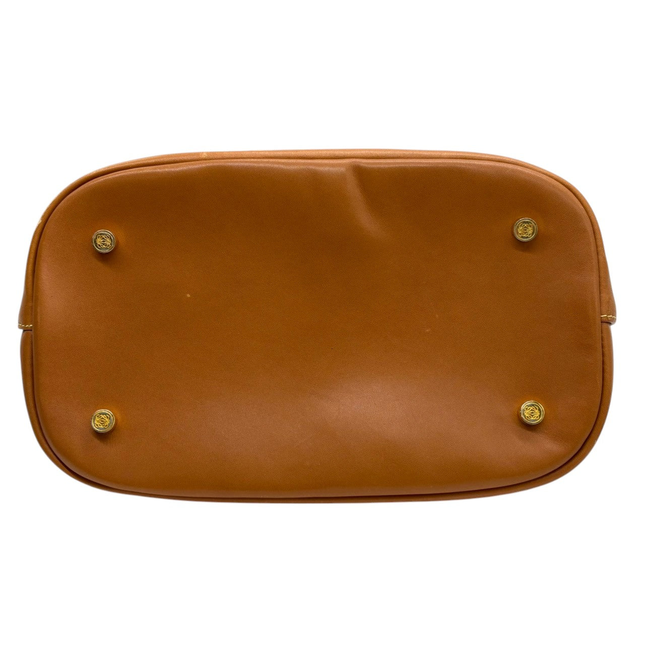 ロエベ LOEWE ハンドバッグ トートバッグ レザー 本革 ブラウン 茶色 キャメル アナグラム 型押し ロゴ ゴールド金具 ヴィンテージ ビンテージ クラシック エレガント 鞄 カバン 手提げ レディース 上品 高級 お出かけ 普段使い 通勤 通学 i