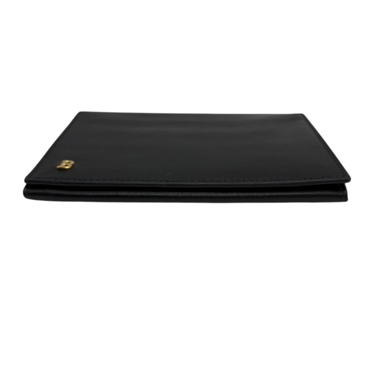 【美品】バリー BALLY カードケース 名刺入れ 定期入れ パスケース レザー 本革 ブラック 黒 ゴールド金具 二つ折り スリム 薄型 コンパクト レディース メンズ ユニセックス ビジネス 通勤 通学 シンプル エレガント クラシック 高級 w3