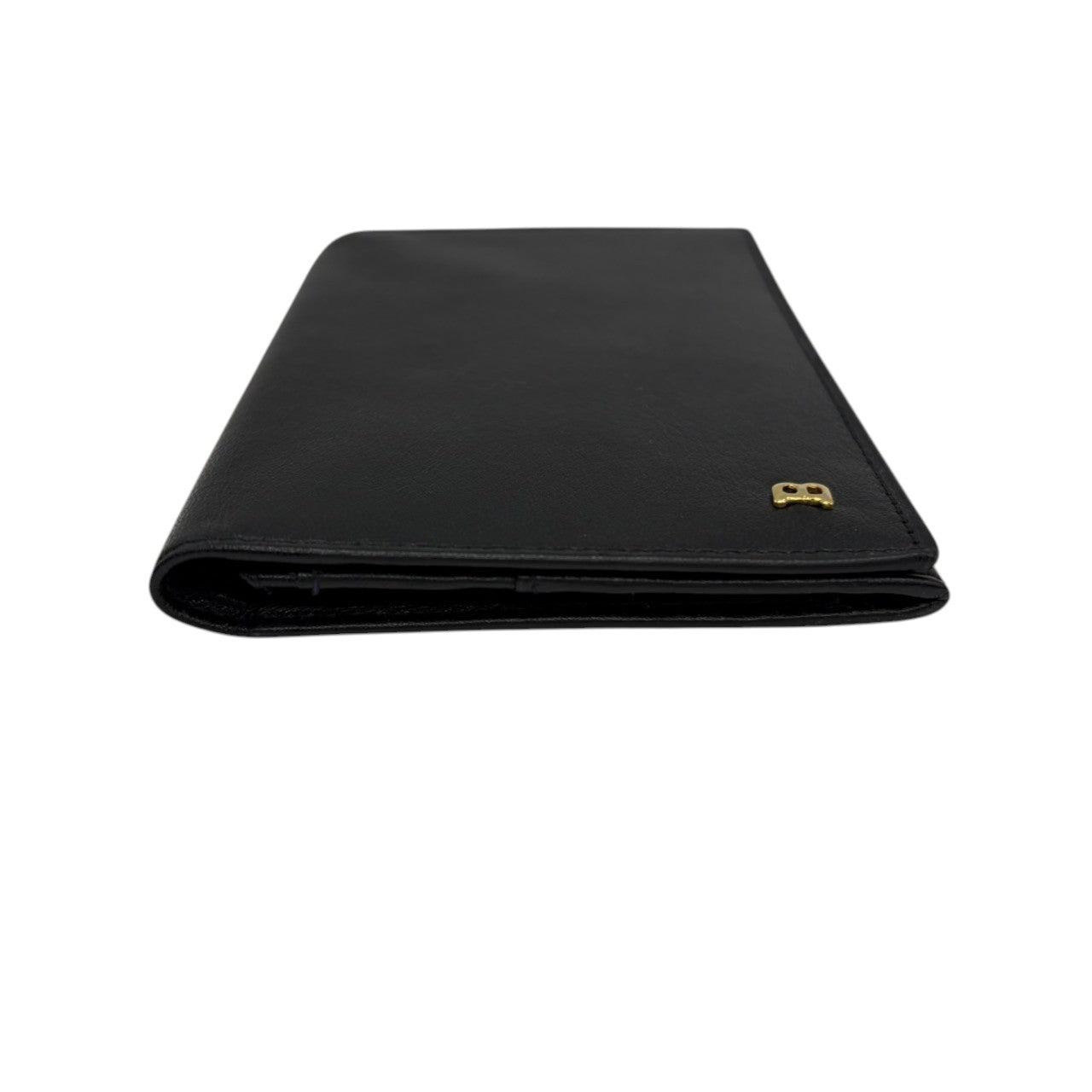 【美品】バリー BALLY カードケース 名刺入れ 定期入れ パスケース レザー 本革 ブラック 黒 ゴールド金具 二つ折り スリム 薄型 コンパクト レディース メンズ ユニセックス ビジネス 通勤 通学 シンプル エレガント クラシック 高級 w3