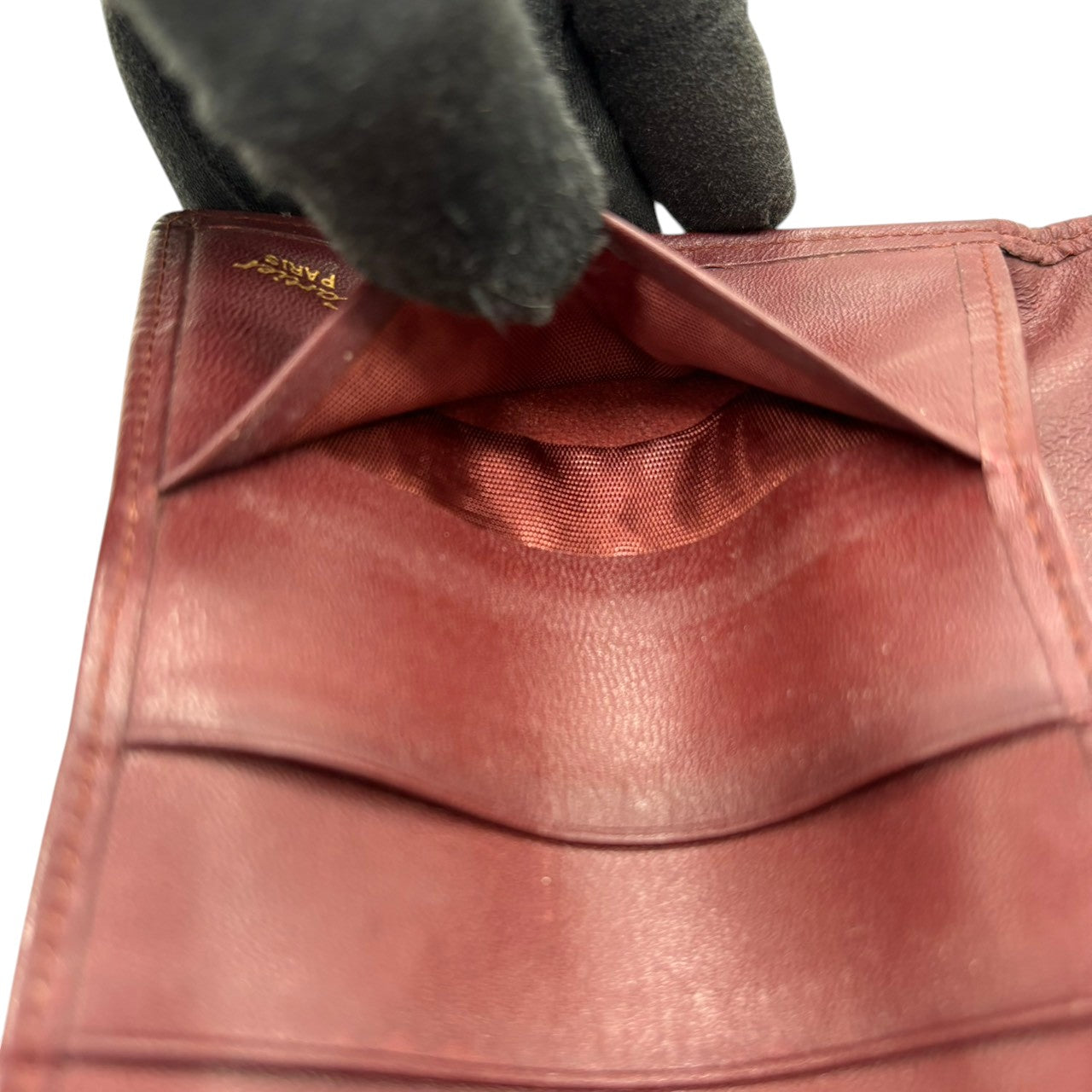 【美品／箱付】カルティエ Cartier 長財布 札入れ マストライン ボルドー レザー 本革 ゴールド金具 2Cロゴ ヴィンテージ ビンテージ クラシック エレガント スリム 薄型 レディース メンズ ユニセックス ウォレット カードケース 状態良好 w3