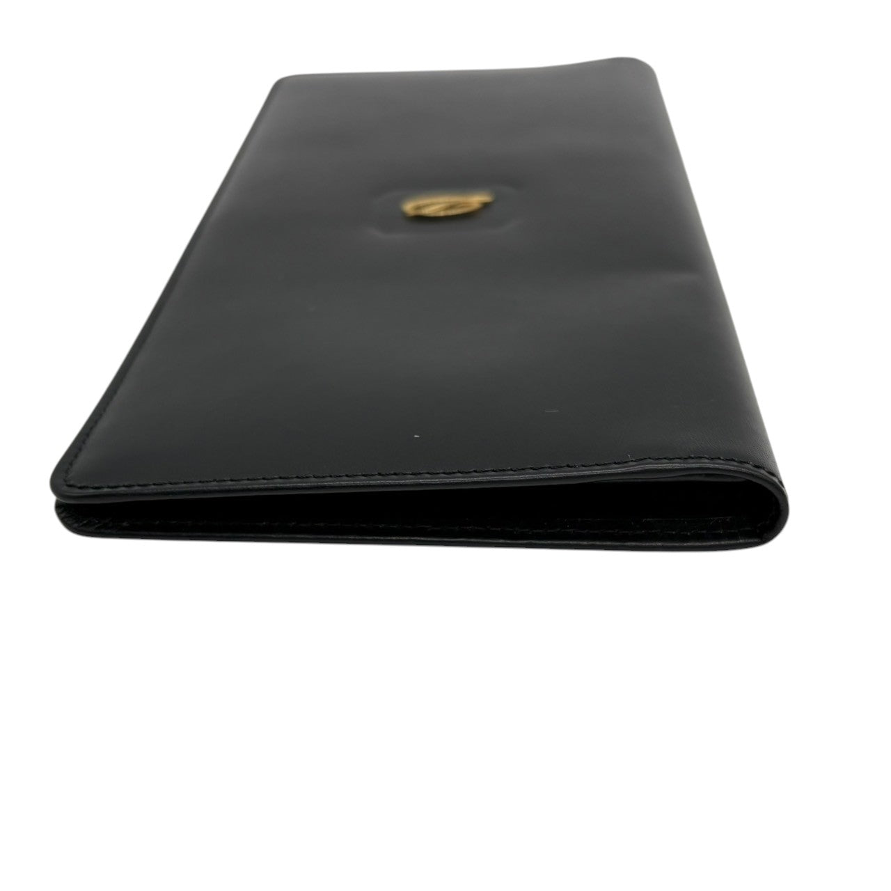 【極美品】エス・テー・デュポン S.T. Dupont 長財布 札入れ レザー 本革 ブラック 黒 ゴールド金具 Dロゴ ヴィンテージ クラシック エレガント スリム 薄型 ウォレット カードケース メンズ ギャランティカード 箱付 西ドイツ製 希少 通勤 ビジネス w3
