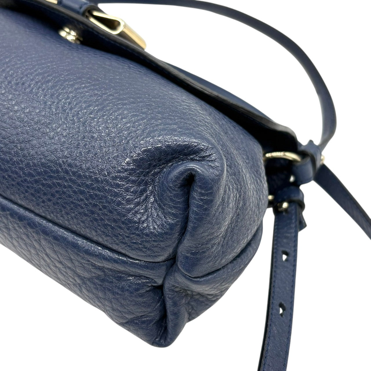 【極美品】クロエ Chloe リリィ 2WAY ハンドバッグ ショルダーバッグ ポシェット リリィ リボン レザー 本革 ネイビー 紺 ゴールド 金具 斜め掛け可 ミニバッグ カバン 鞄 レディース エレガント 上品 華やか 状態良好 希少 レア s20