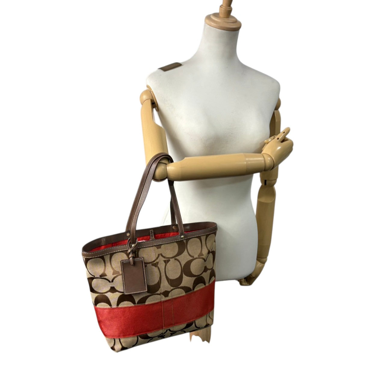 コーチ COACH トートバッグ ワンショルダー 自立可 シグネチャー キャンバス レザー ブラウン 茶色 オレンジ レディース エレガント クラシック カジュアル お出かけ デイリーユース 通学 マチあり 定番 人気 カバン 鞄 ロゴ ゴールド金具 s20