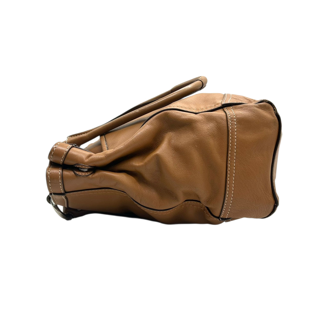 美品 コーチ COACH パーク レザー キャリーオール トートバッグ ショルダーバッグ F19728 本革 キャメル ライトブラウン 茶 A4収納可 肩掛け ワンショルダー シルバー金具 チャーム付 通勤 通学 ビジネス レディース E6