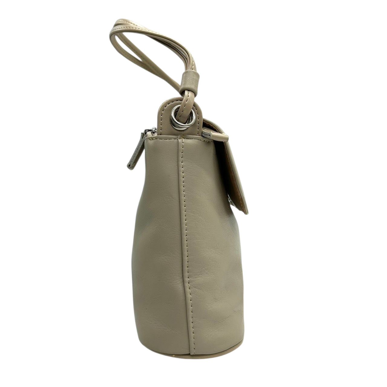 【美品】ヴィンチェンツォ ヴァレンティノ VINCENZO VALENTINO ハンドバッグ ショルダーバッグ 2WAY 斜め掛け可 レザー 本革 ベージュ グレージュ イタリア製 レディース フォーマル エレガント クラシック s93