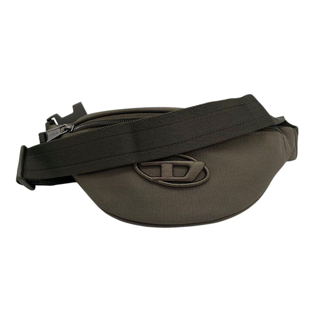 ディーゼル ショルダーバッグ 緑 ロゴ ナイロン DIESEL s60 グリーン 斜め掛け可 ウエストポーチ オシャレ 本物保証 鑑定済 スピード発送