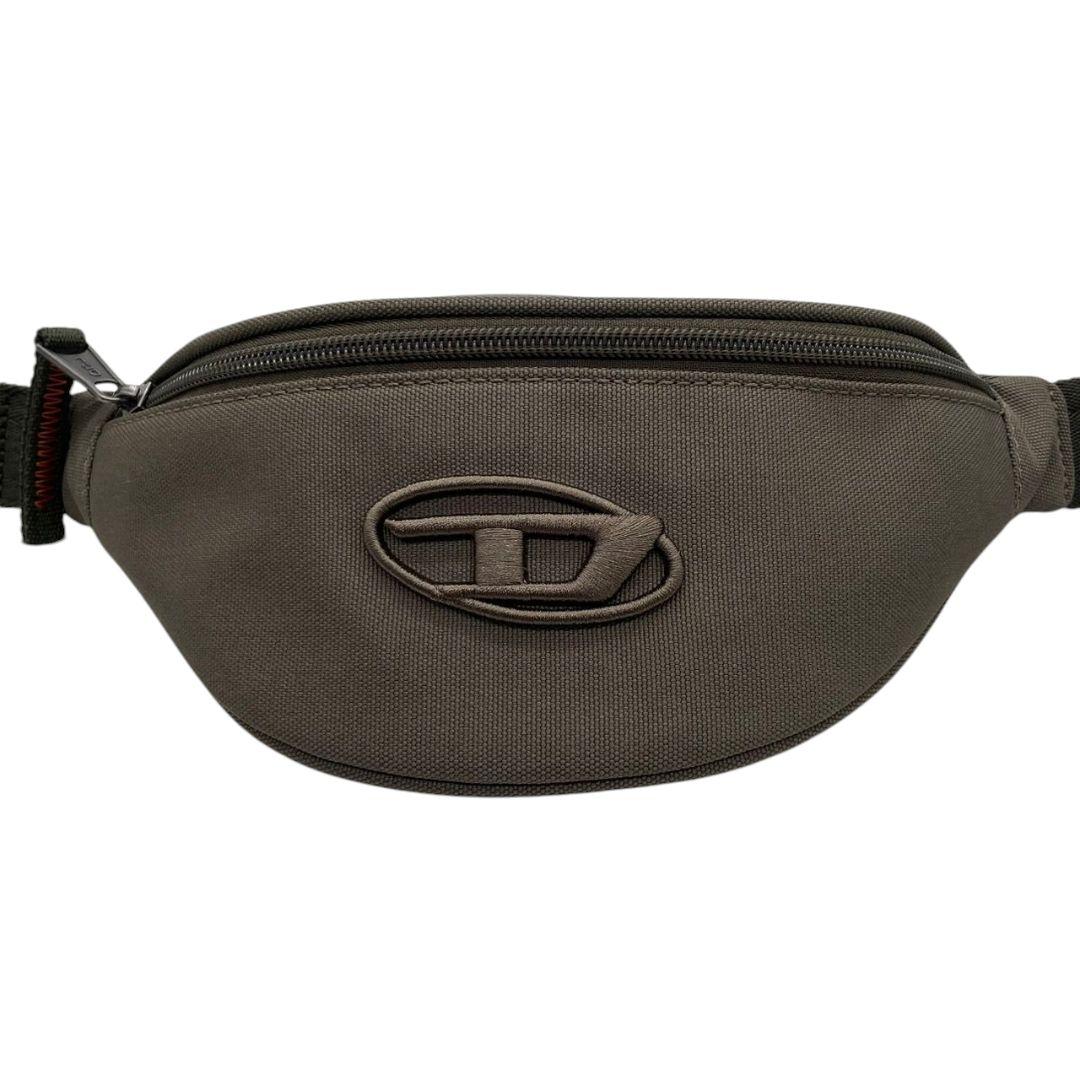 ディーゼル ショルダーバッグ 緑 ロゴ ナイロン DIESEL s60 グリーン 斜め掛け可 ウエストポーチ オシャレ 本物保証 鑑定済 スピード発送