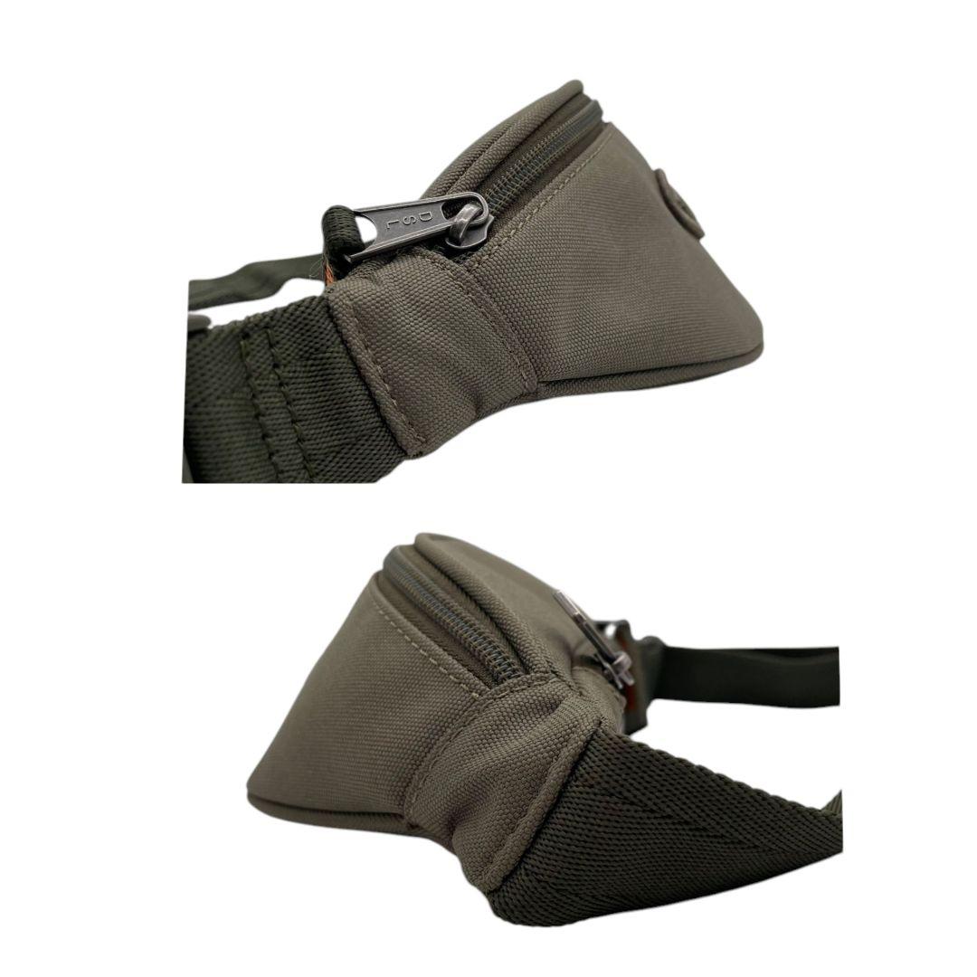 ディーゼル ショルダーバッグ 緑 ロゴ ナイロン DIESEL s60 グリーン 斜め掛け可 ウエストポーチ オシャレ 本物保証 鑑定済 スピード発送