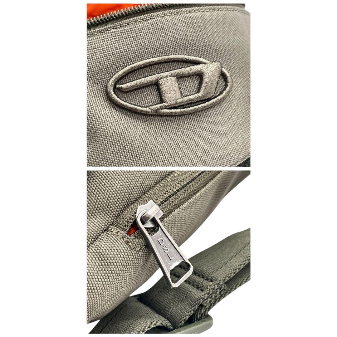 ディーゼル ショルダーバッグ 緑 ロゴ ナイロン DIESEL s60 グリーン 斜め掛け可 ウエストポーチ オシャレ 本物保証 鑑定済 スピード発送