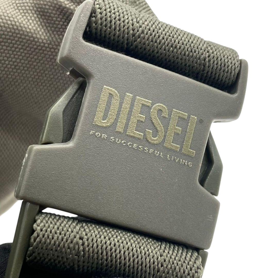 ディーゼル ショルダーバッグ 緑 ロゴ ナイロン DIESEL s60 グリーン 斜め掛け可 ウエストポーチ オシャレ 本物保証 鑑定済 スピード発送