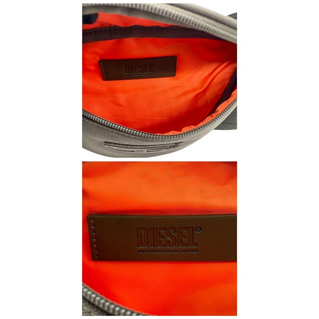 ディーゼル ショルダーバッグ 緑 ロゴ ナイロン DIESEL s60 グリーン 斜め掛け可 ウエストポーチ オシャレ 本物保証 鑑定済 スピード発送