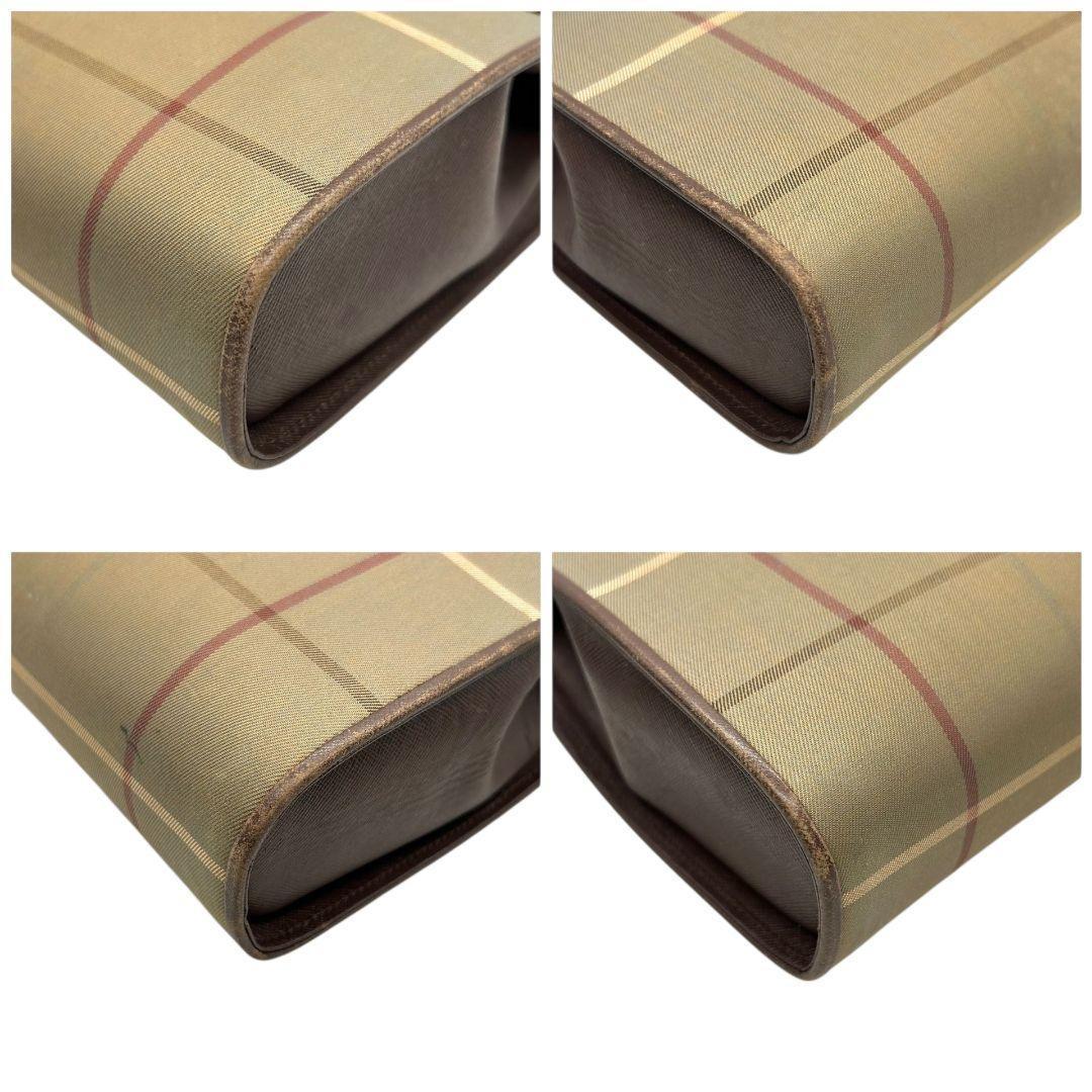 バーバリー ショルダーバッグ 茶 ブラウン ベージュ ノバチェック フラップ 斜め掛け可 ナイロン レザー 本革 ロゴプレート シルバー金具 Burberrys’ おしゃれ 本物保証 鑑定済 スピード発送