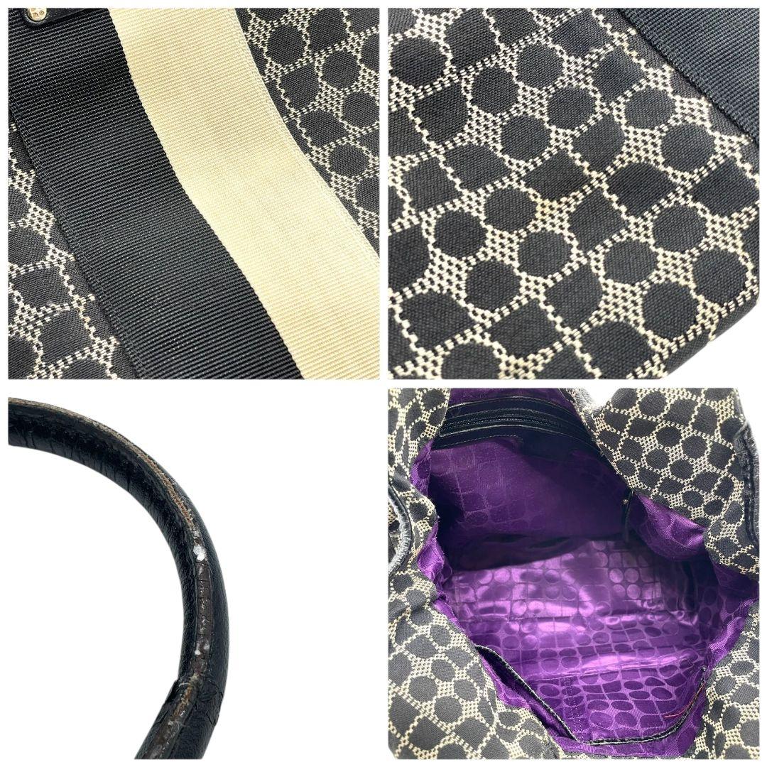 ケイトスペード　トートバッグ　黒　総柄　A4収納　ワンショルダー　本革　T4　ハンドバッグ　kate spade　キャンバス　パテントレザー　肩掛け可　肩かけ可　ロゴプレート　シルバー金具　ブラック