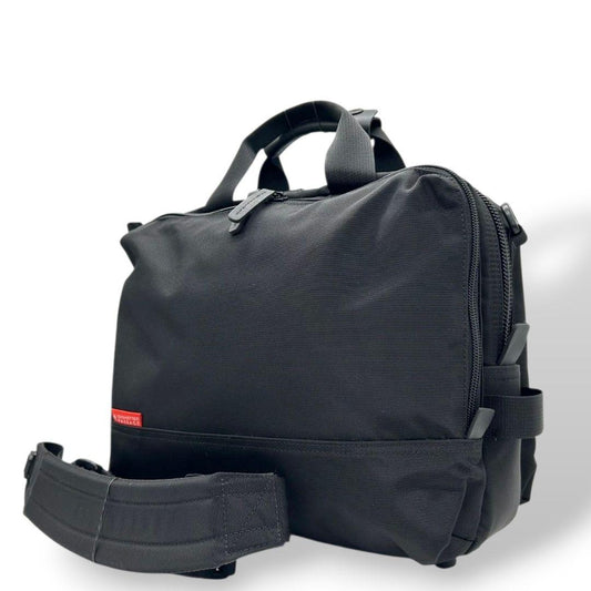 美品 マンハッタンパッセージ ビジネスバッグ 黒 ブラック 2way トートバッグ ハンドバッグ ショルダーバッグ ナイロン 斜め掛け可 自立可 ロゴタグ 軽量 通勤 通学 MANHATTAN PASSAGE X