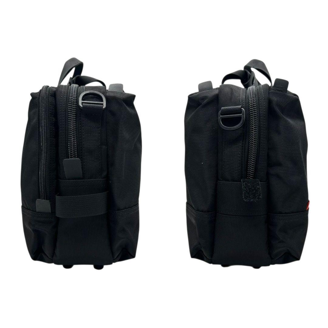 美品 マンハッタンパッセージ ビジネスバッグ 黒 ブラック 2way トートバッグ ハンドバッグ ショルダーバッグ ナイロン 斜め掛け可 自立可 ロゴタグ 軽量 通勤 通学 MANHATTAN PASSAGE X