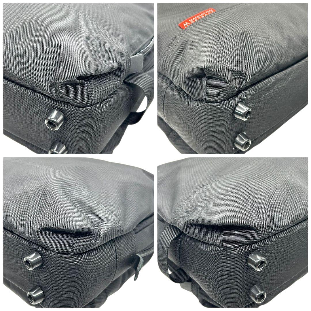 美品 マンハッタンパッセージ ビジネスバッグ 黒 ブラック 2way トートバッグ ハンドバッグ ショルダーバッグ ナイロン 斜め掛け可 自立可 ロゴタグ 軽量 通勤 通学 MANHATTAN PASSAGE X