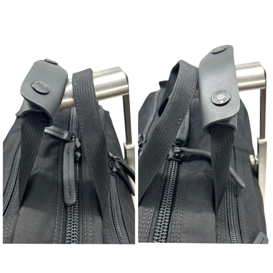 美品 マンハッタンパッセージ ビジネスバッグ 黒 ブラック 2way トートバッグ ハンドバッグ ショルダーバッグ ナイロン 斜め掛け可 自立可 ロゴタグ 軽量 通勤 通学 MANHATTAN PASSAGE X