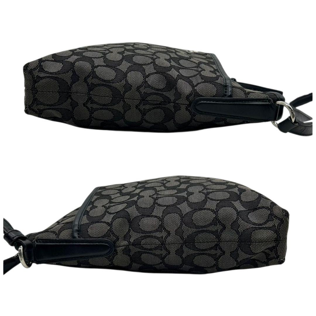 コーチ ショルダーバッグ 黒 ブラック シグネチャー ファイルバッグ 斜め掛け可 キャンバス シルバー金具 ロゴ s63 COACH F58285 メンズ レディース 人気モデル