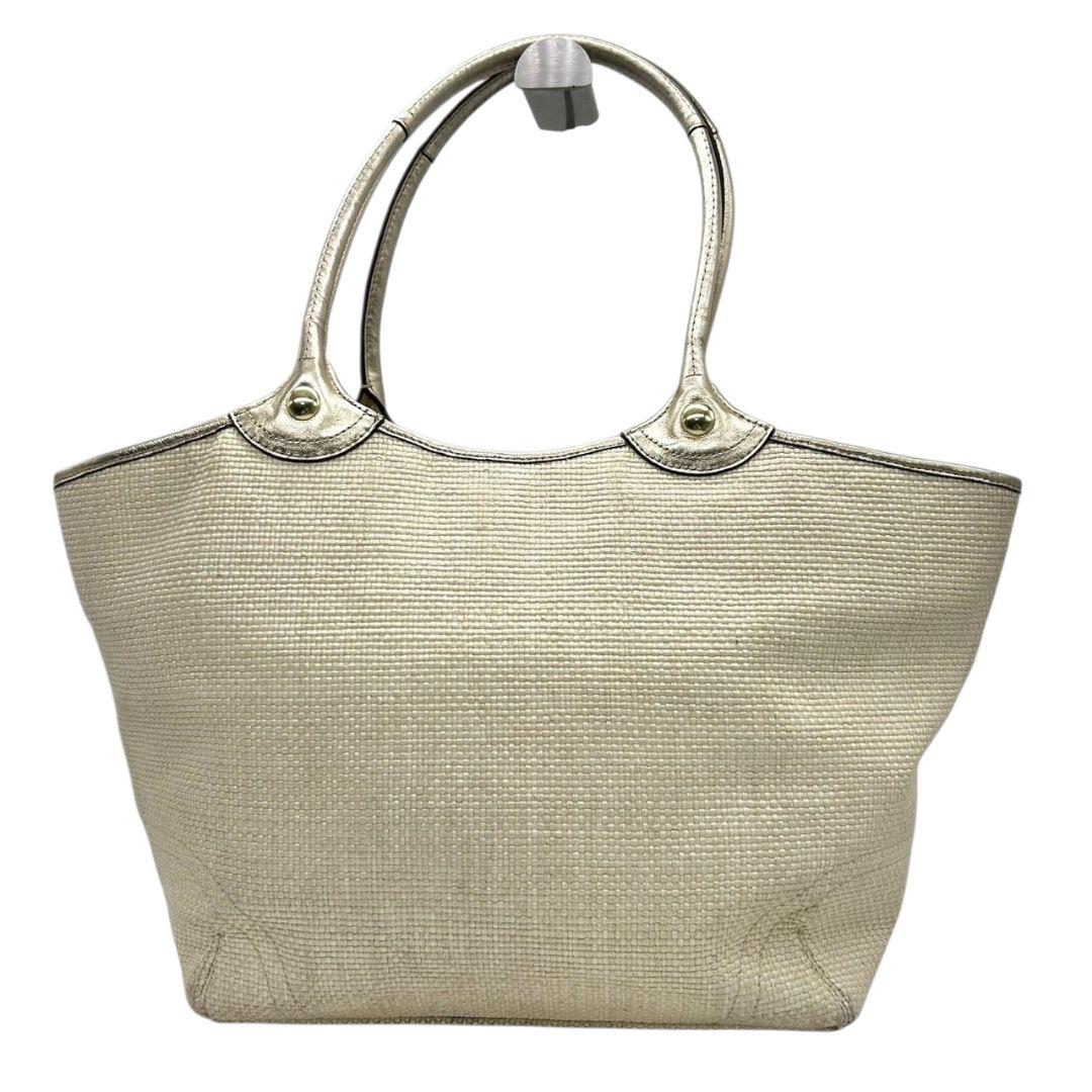 コーチ トートバッグ 白 ホワイト かごバッグ バタフライ 蝶 ストロー レザー A4収納 肩掛け可 ワンショルダー ゴールド金具 ロゴタグ チャーム スタッズ F16586 COACH